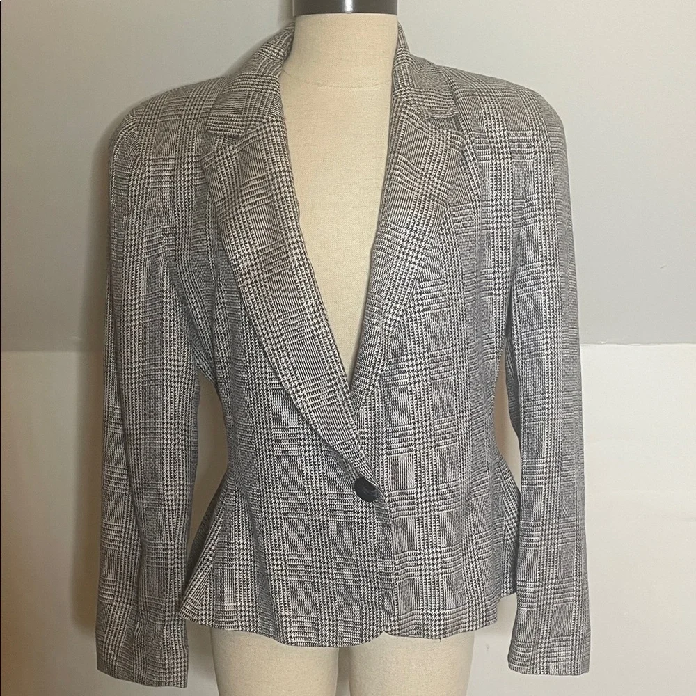 Dior Classic Black and White Checkered Blazer